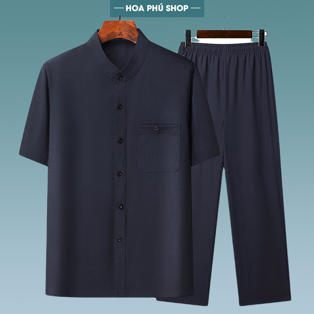 đồ bộ nam trung niên cổ đứng